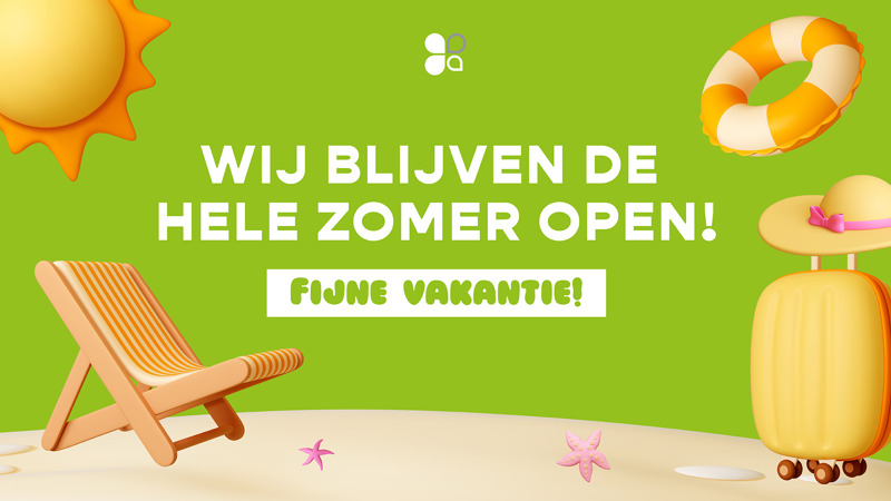 Wij blijven de hele zomer open!